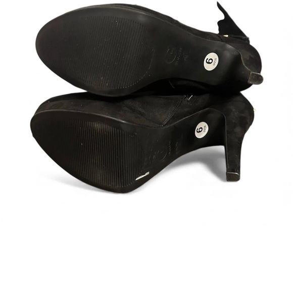 🔺SOLD🔺G By GUESS Destynn Heeled Platform Knee High Boots Black Winter Size 9 - Picture 8 of 8